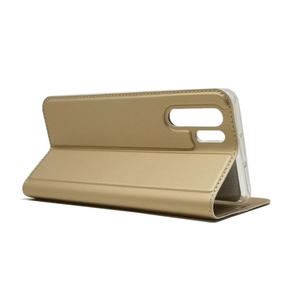 Auto-absorbed Stand Leather Cover with Card Slot for Huawei P30 Pro - Gold-6