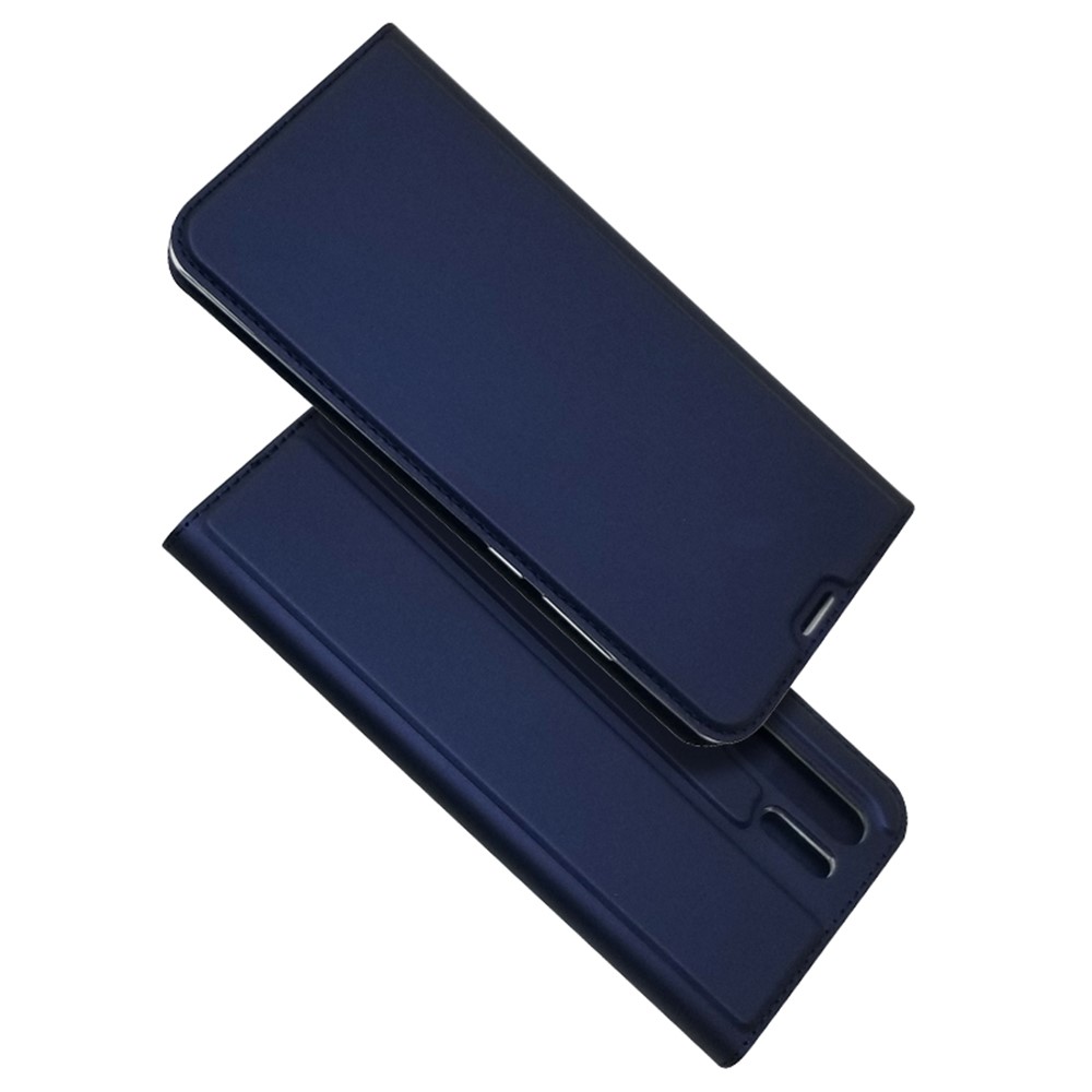 Auto-absorbed Stand Leather Shell with Card Slot for Huawei P30 Pro - Blue-1