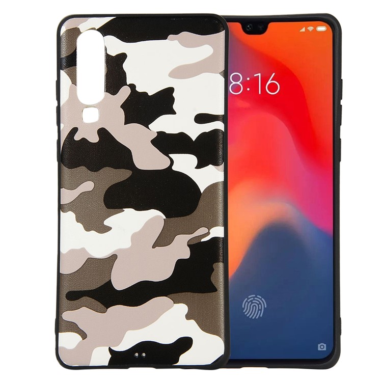 Camouflage Pattern TPU Protection Mobile Phone Shell for Huawei P30 - White-1