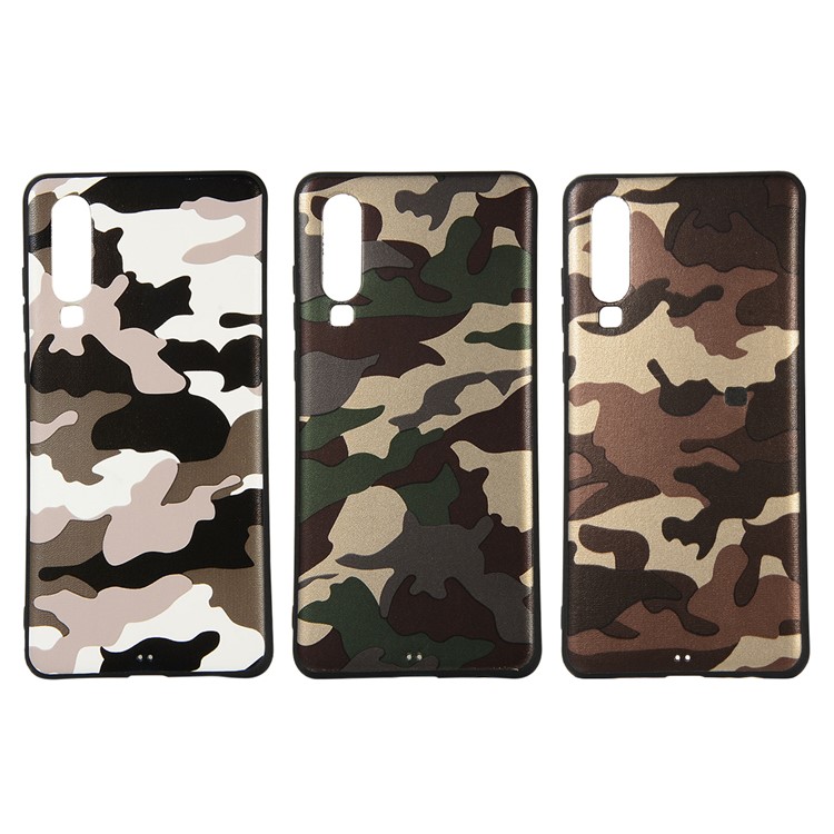 Camouflage Pattern TPU Protection Mobile Phone Shell for Huawei P30 - White-7