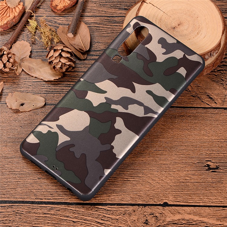 Camouflage Pattern TPU Phone Casing for Huawei P30 - Green-5