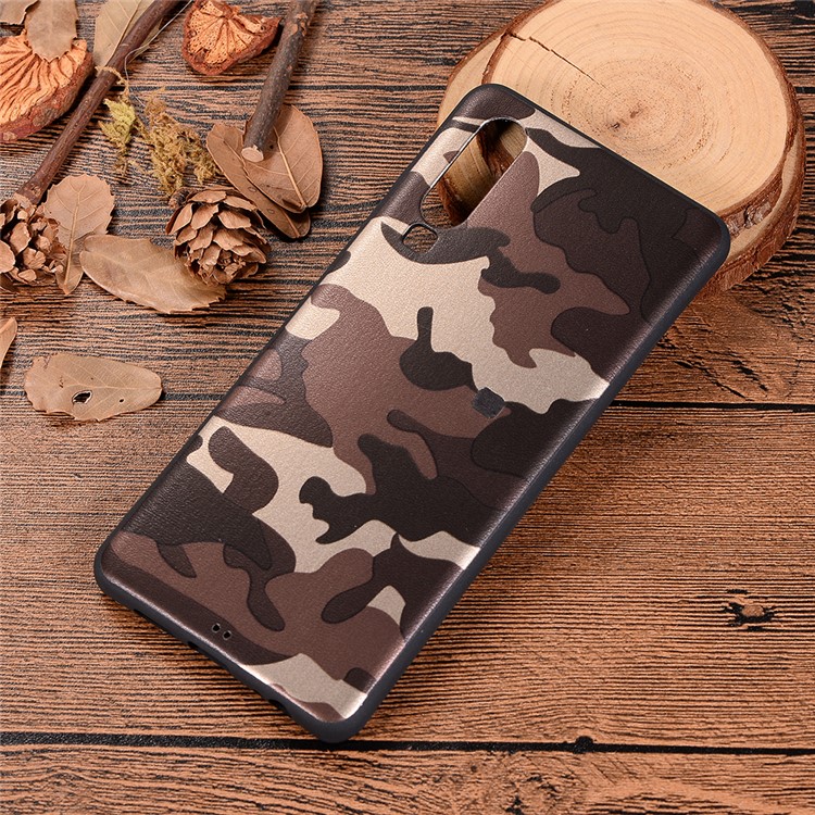 Camouflage Pattern TPU Cell Phone Case Cover for Huawei P30 - Brown-5