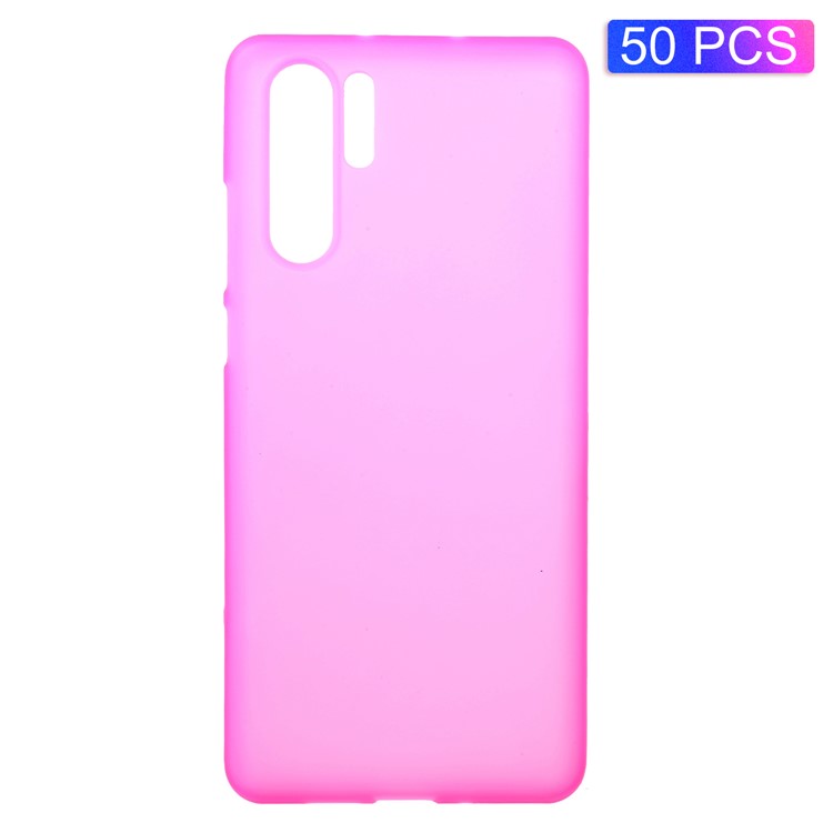50PCS/Pack Double-sided Matte TPU Cover Case for Huawei P30 Pro - Rose-1