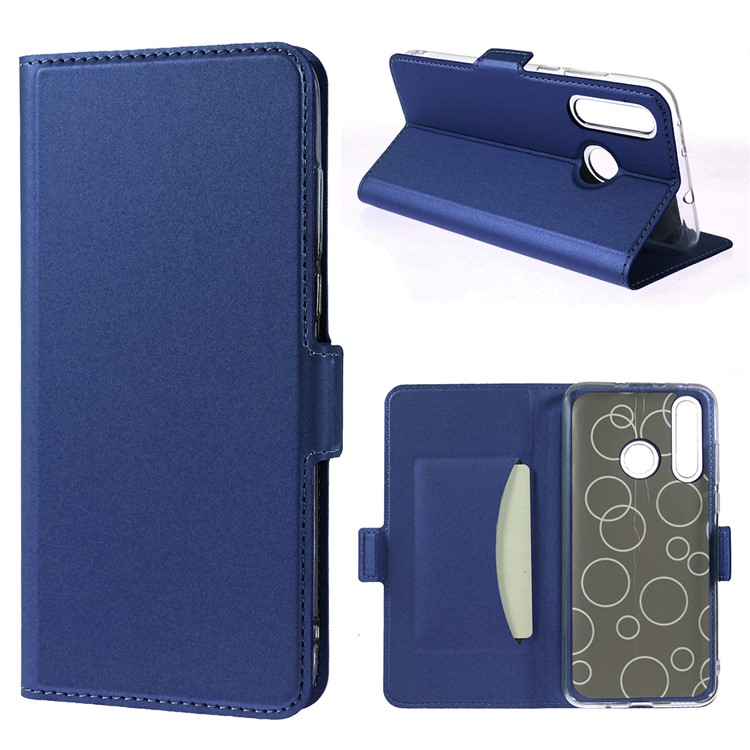 Magnetic Adsorption Leather Flip Stand Case with Card Slot for Huawei P30 Lite - Blue-1