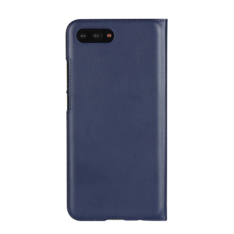 Dual View Window Slim Leather Protective Case for Huawei Honor 10 - Dark Blue-4