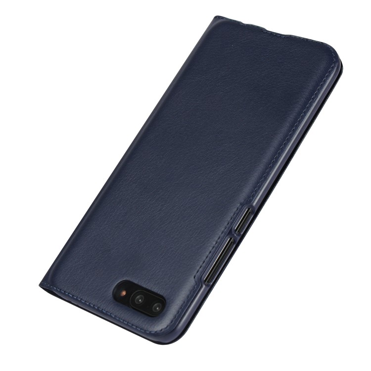 Dual View Window Slim Leather Protective Case for Huawei Honor 10 - Dark Blue-6