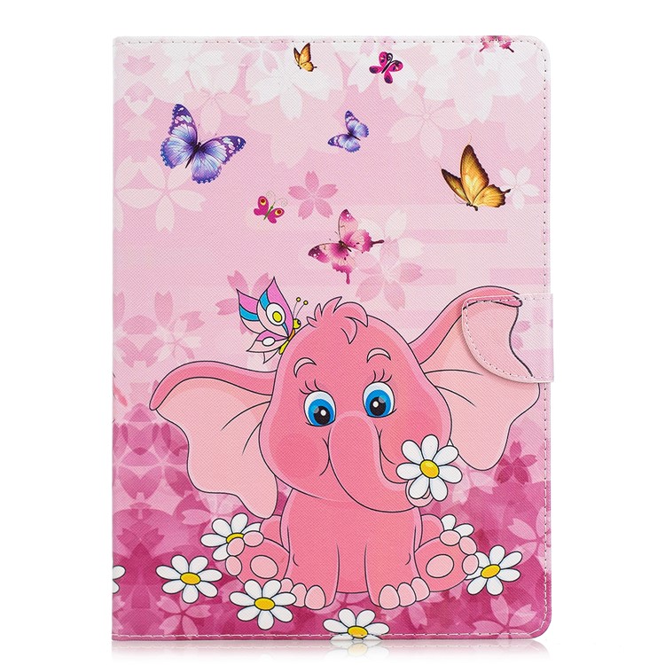 Pattern Printing PU Leather Card lots Tablet Shell for Huawei MediaPad M3 Lite 10 - Elephant-1