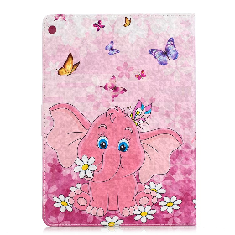 Pattern Printing PU Leather Card lots Tablet Shell for Huawei MediaPad M3 Lite 10 - Elephant-2