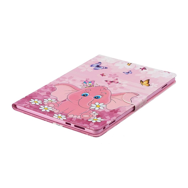 Pattern Printing PU Leather Card lots Tablet Shell for Huawei MediaPad M3 Lite 10 - Elephant-3