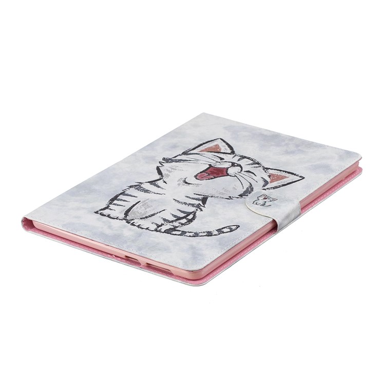 Pattern Printing PU Leather Wallet Stand Shell for Huawei MediaPad T3 10 - Cat Pattern-3