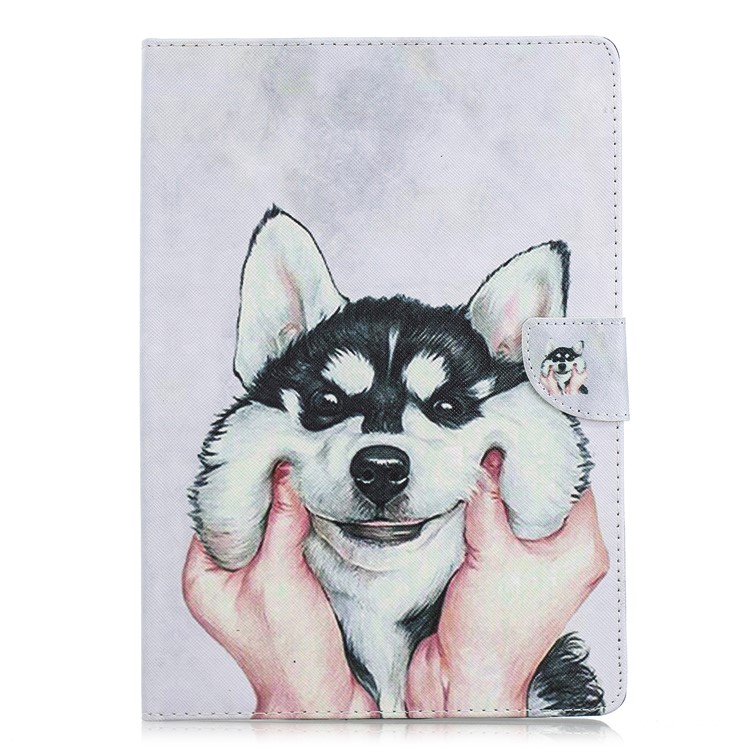 Pattern Printing PU Leather Wallet Stand Cover for Huawei MediaPad T3 10 - Husky-1