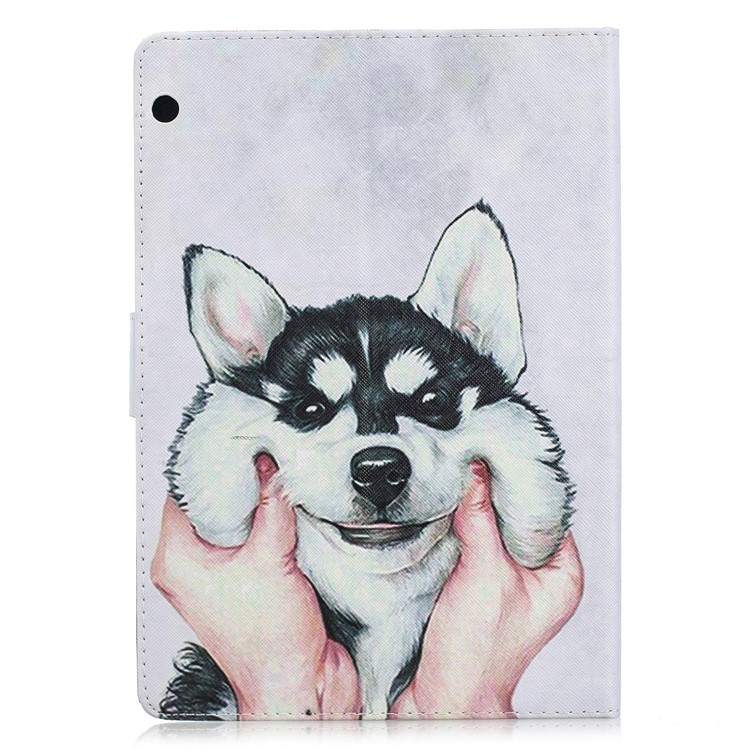 Pattern Printing PU Leather Wallet Stand Cover for Huawei MediaPad T3 10 - Husky-2