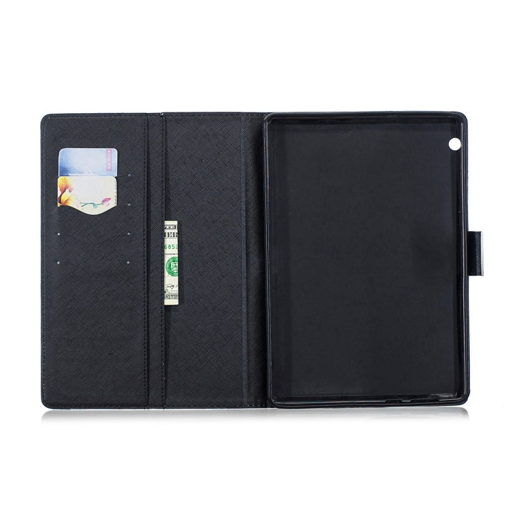 Pattern Printing PU Leather Wallet Stand Cover for Huawei MediaPad T3 10 - Husky-6