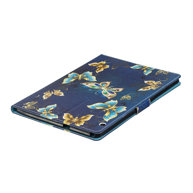 Pattern Printing PU Leather Protective Tablet Shell for Huawei MediaPad T3 10 - Gold and Blue Butterflies-4