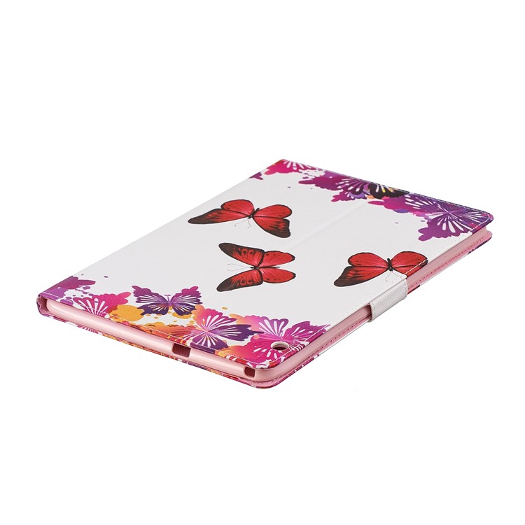 Stampa Del Modello Copertura Tablet In Pelle PU Con Slot Per Schede Per Huawei Mediapad T3 10 - Farfalle Rosse E Viola-4
