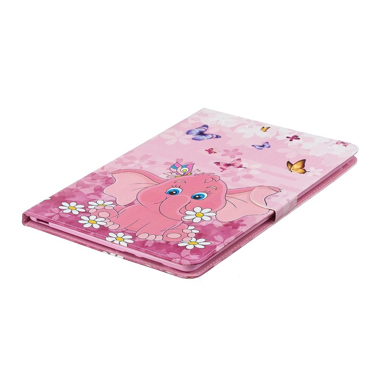 Pattern Printing PU Leather Tablet Cover with Card Slots for Huawei MediaPad M5 10.8 - Elephant-3
