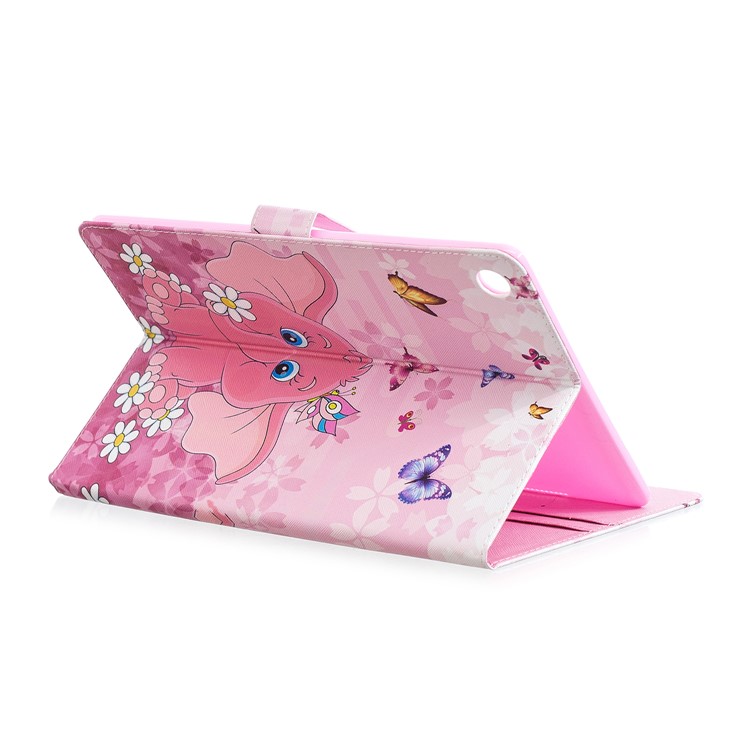 Pattern Printing PU Leather Tablet Cover with Card Slots for Huawei MediaPad M5 10.8 - Elephant-5