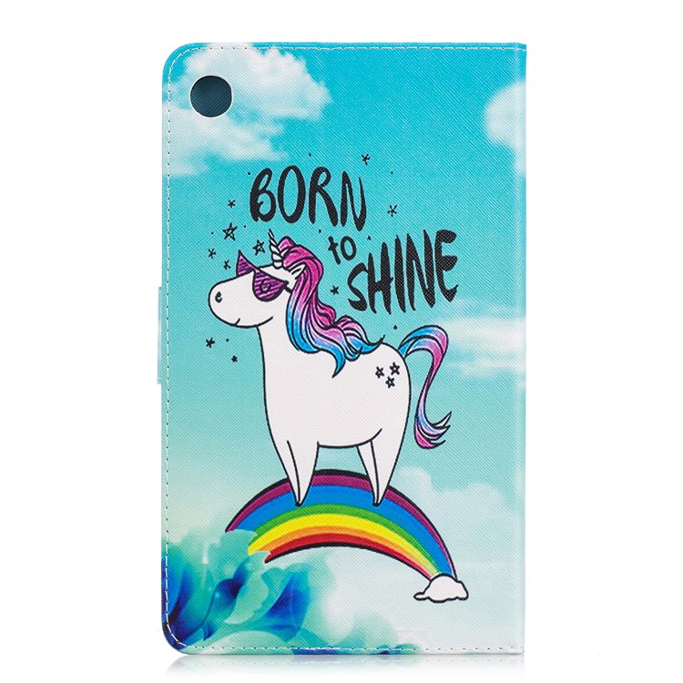 Pattern Printing PU Leather Wallet Stand Cover for Huawei MediaPad M5 8 (8.4-inch) - Unicorn Pattern-2