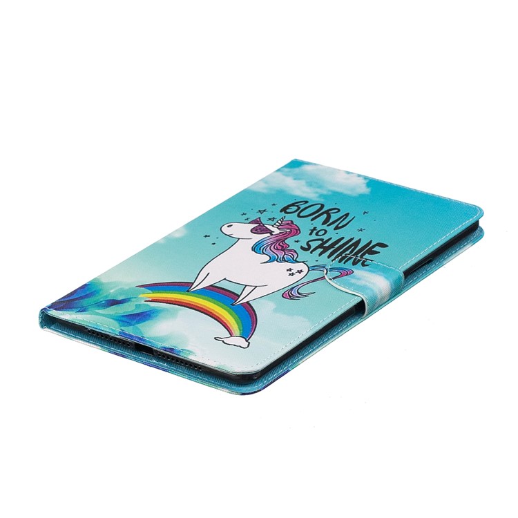 Pattern Printing PU Leather Wallet Stand Cover for Huawei MediaPad M5 8 (8.4-inch) - Unicorn Pattern-3