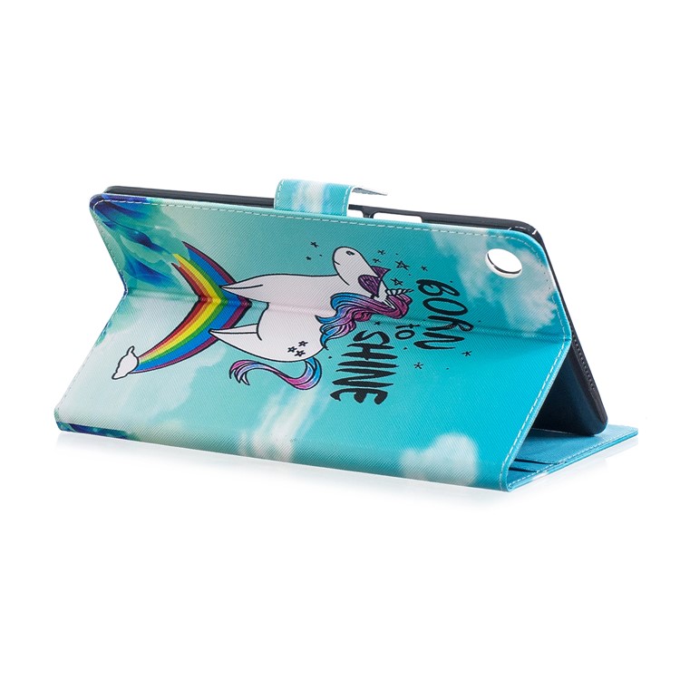 Pattern Printing PU Leather Wallet Stand Cover for Huawei MediaPad M5 8 (8.4-inch) - Unicorn Pattern-5