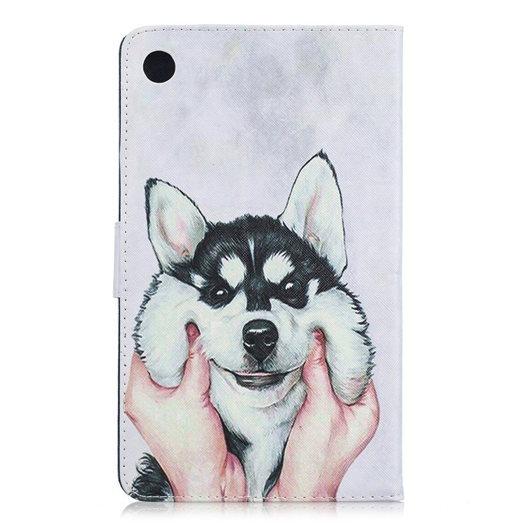 Pattern Printing PU Leather Flip Shell with Card Holder for Huawei MediaPad M5 8 (8.4-inch) - Husky-2
