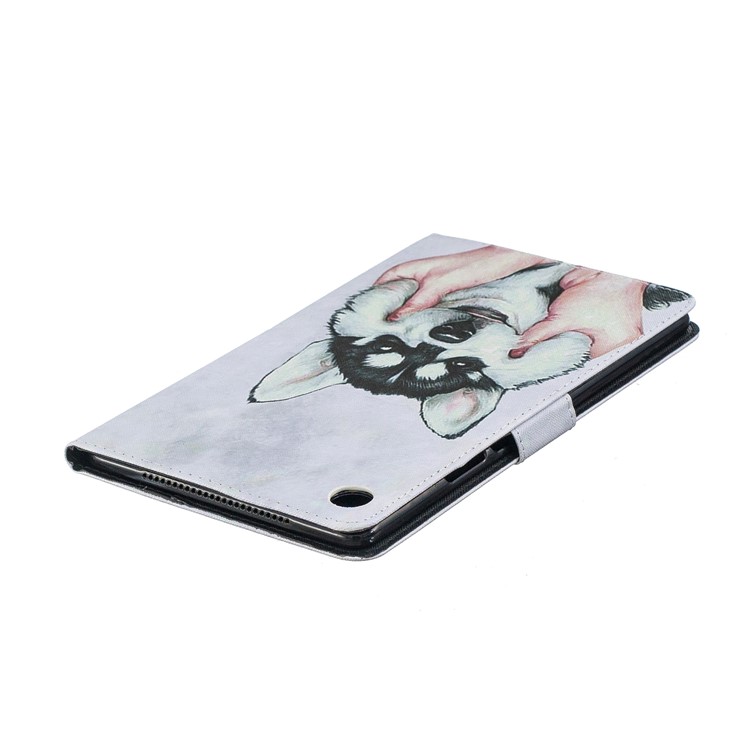 Pattern Printing PU Leather Flip Shell with Card Holder for Huawei MediaPad M5 8 (8.4-inch) - Husky-4