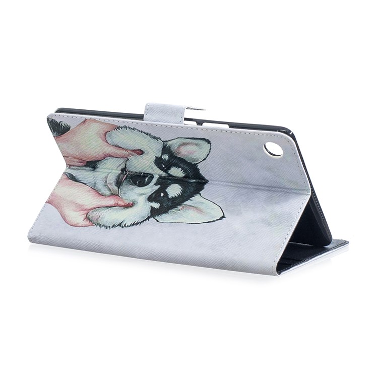 Pattern Printing PU Leather Flip Shell with Card Holder for Huawei MediaPad M5 8 (8.4-inch) - Husky-5