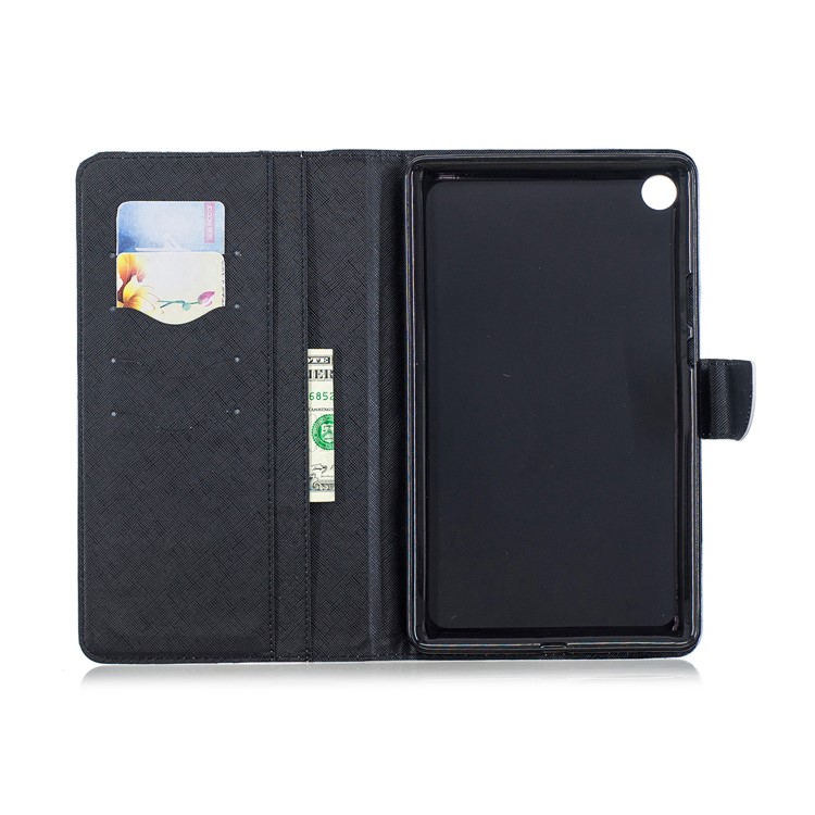 Pattern Printing PU Leather Flip Shell with Card Holder for Huawei MediaPad M5 8 (8.4-inch) - Husky-6