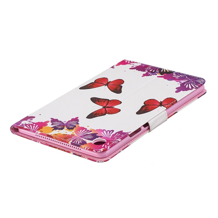 Pattern Printing PU Leather Tablet Shell with Card Slots for Huawei MediaPad M5 8 (8.4-inch) - Red and Purple Butterflies-4