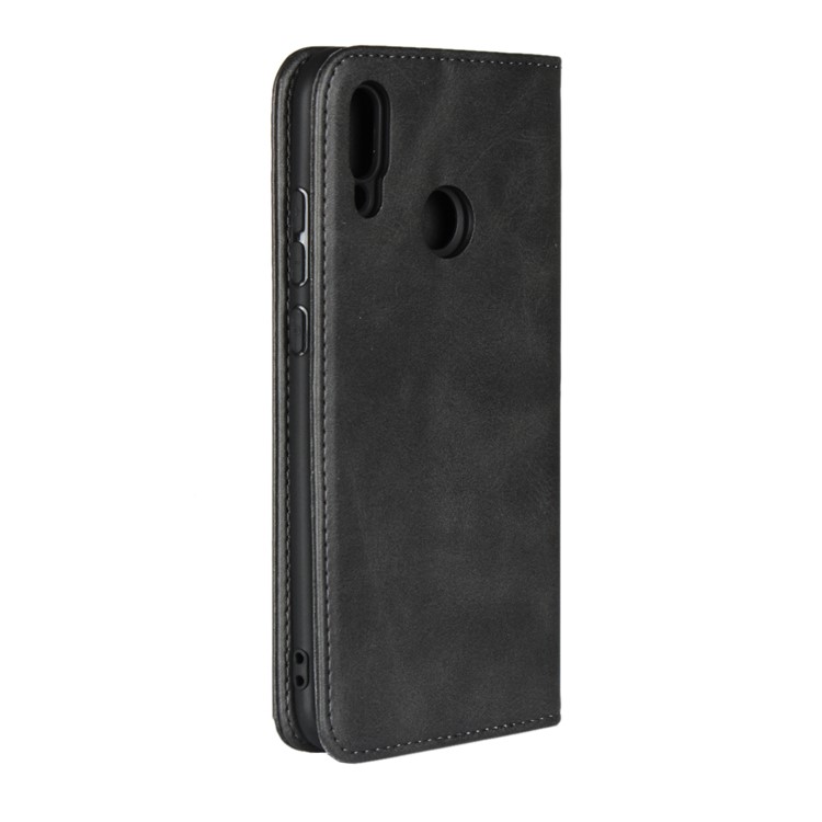 Magnetic Stand Leather Wallet Casing for Huawei Honor 10 Lite/P Smart (2019) - Black-3