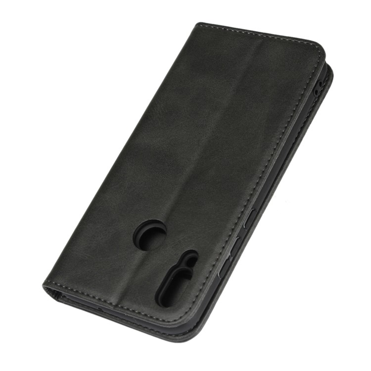 Magnetic Stand Leather Wallet Casing for Huawei Honor 10 Lite/P Smart (2019) - Black-6