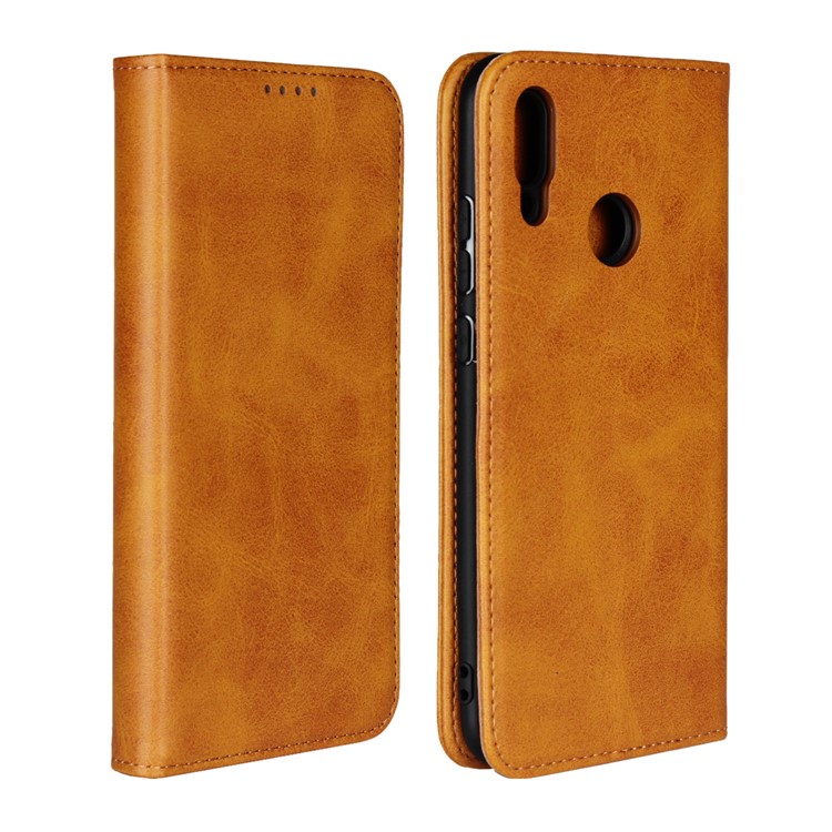 Magnetic Stand Leather Wallet Cellphone Case for Huawei Honor 10 Lite/P Smart (2019) - Brown-1