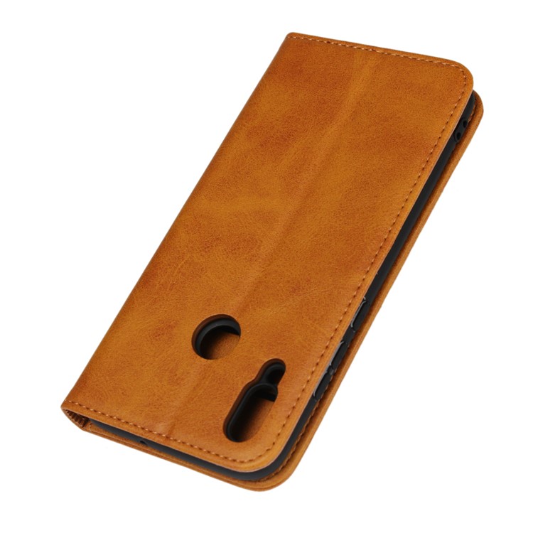 Magnetic Stand Leather Wallet Cellphone Case for Huawei Honor 10 Lite/P Smart (2019) - Brown-6