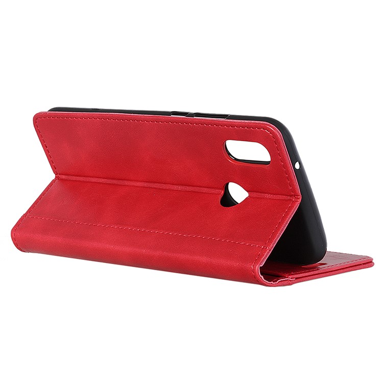 Rivet Decor Stand Wallet Leather Mobile Cover for Huawei P30 Lite/nova 4e/P30 Lite New Edition - Red-7