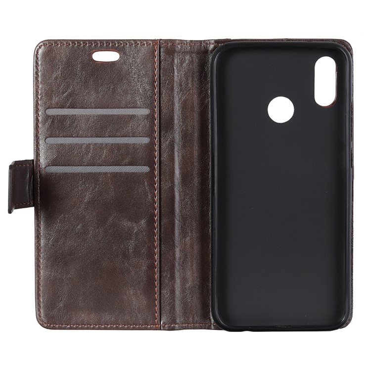 Rivet Decor Stand Wallet Leather Protection Case for Huawei P30 Lite - Brown-8
