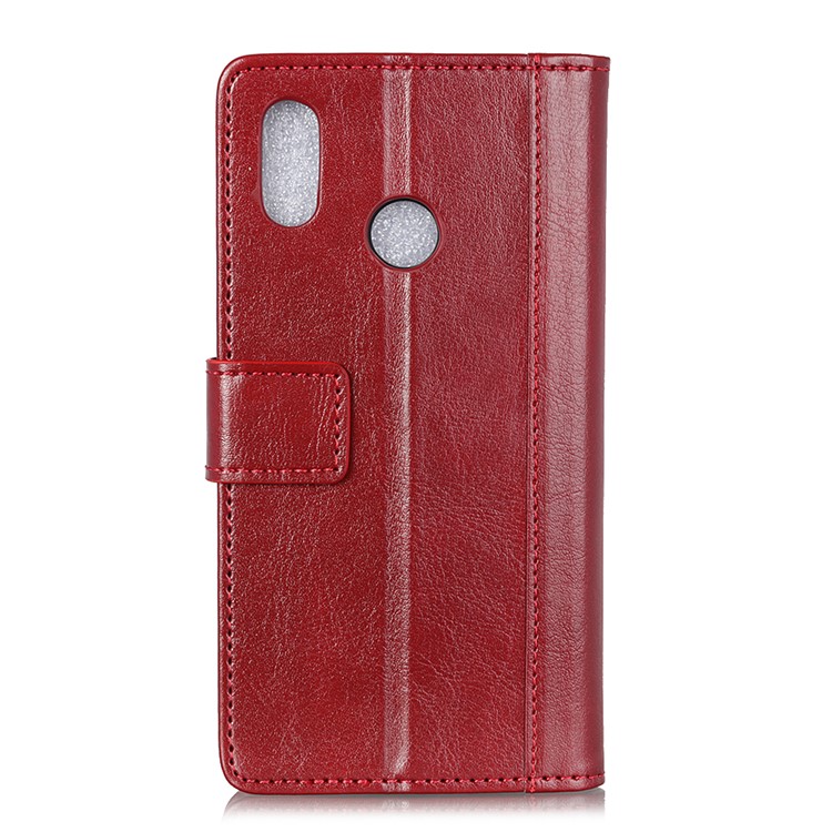 Rivet Decor Crazy Horse Leather Protector Cover for Huawei P30 Lite/nova 4e/P30 Lite New Edition - Red-3