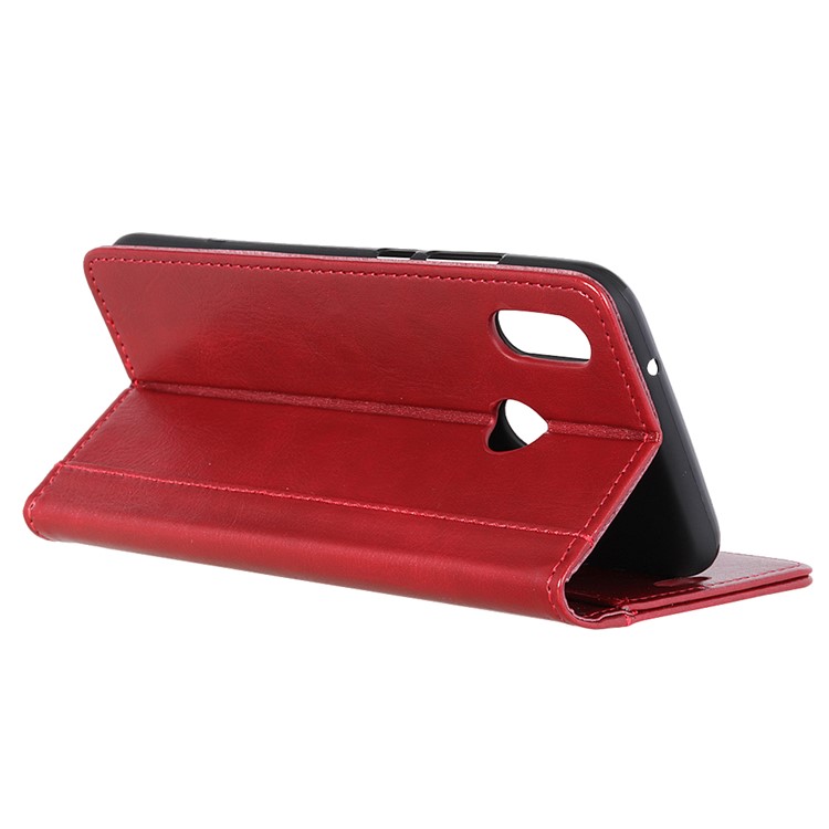 Rivet Decor Crazy Horse Leather Protector Cover for Huawei P30 Lite/nova 4e/P30 Lite New Edition - Red-5