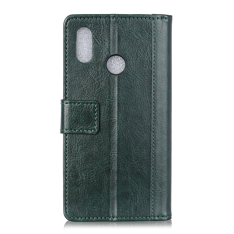 Rivet Decor Crazy Horse Leather Phone Casing Shell for Huawei P30 Lite - Green-3