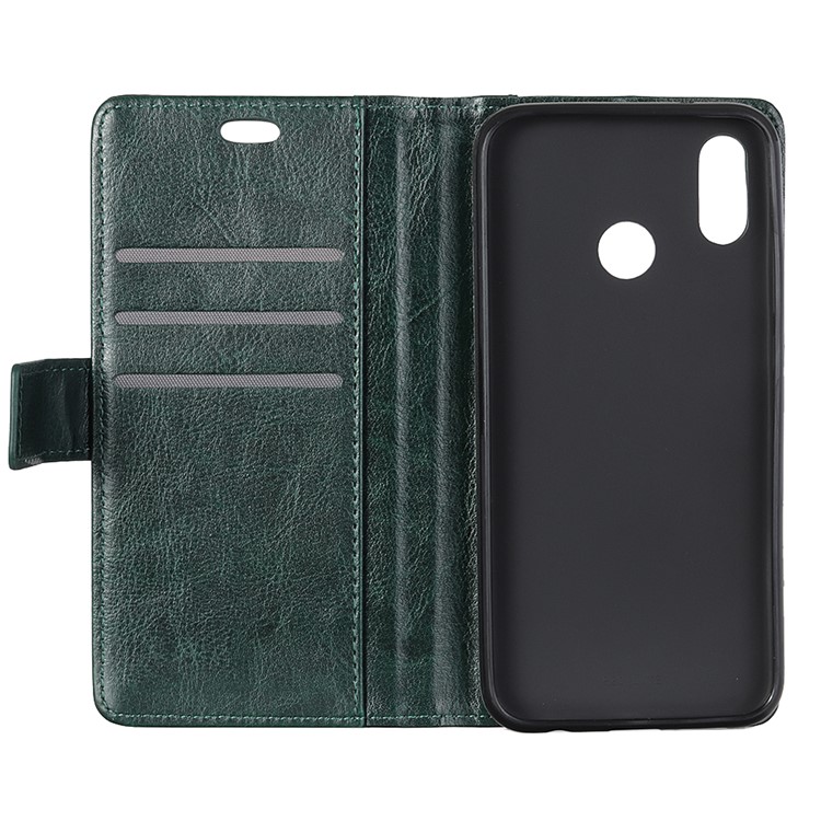 Rivet Decor Crazy Horse Leather Phone Casing Shell for Huawei P30 Lite - Green-4