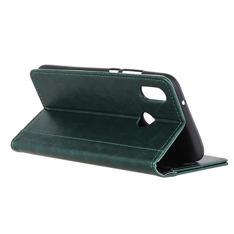 Rivet Decor Crazy Horse Leather Phone Casing Shell for Huawei P30 Lite - Green-5