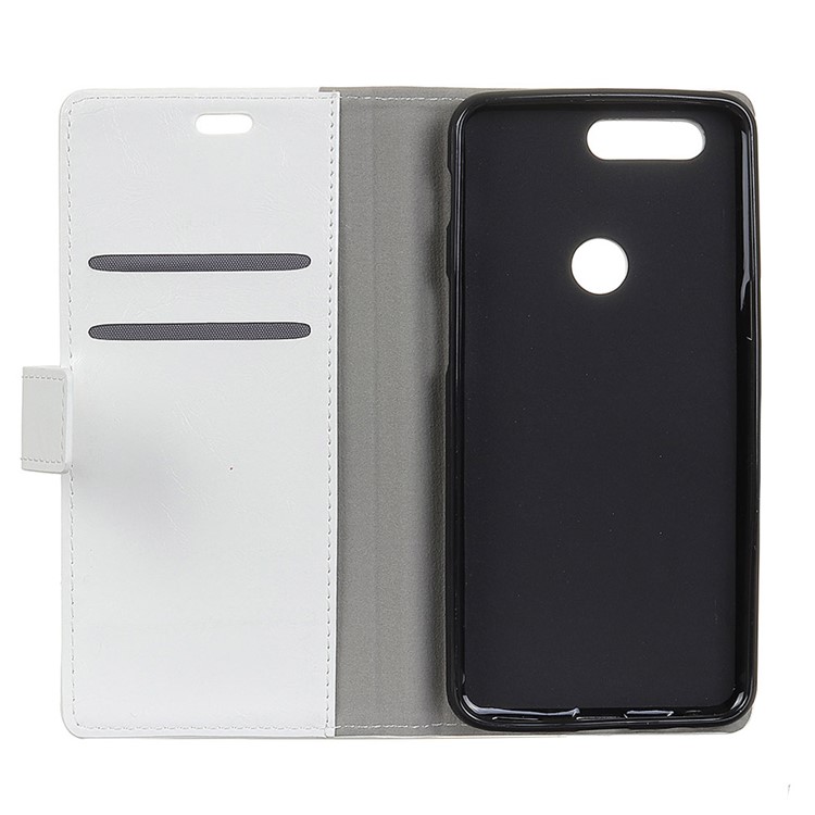 Crazy Horse Stand Leather Protective Cover for Huawei Honor View 20 - White-4