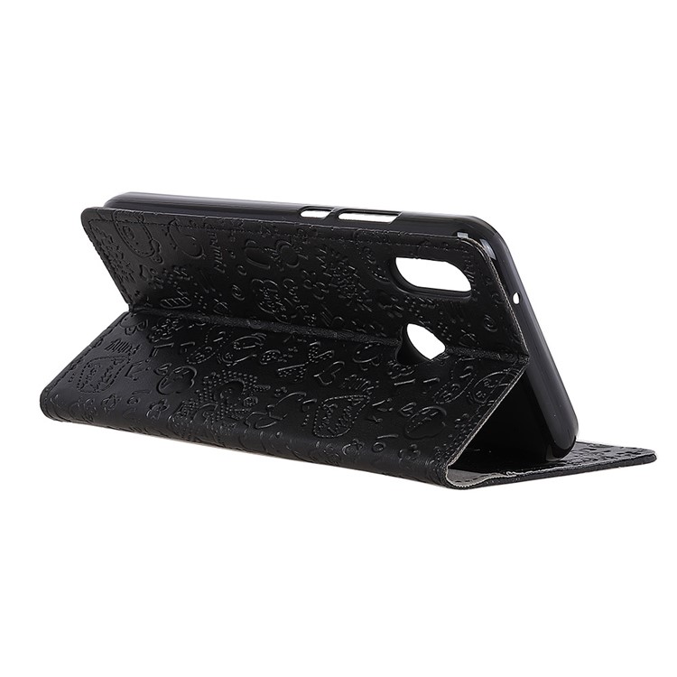 Cartoon Graffiti Wallet Leather Phone Case for Huawei P30 Lite - Black-5