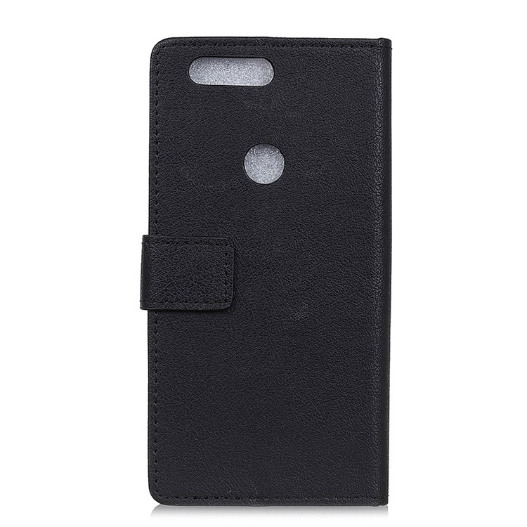 PU Leather Wallet Stand Flip Case for Huawei Honor View 20 - Black-2