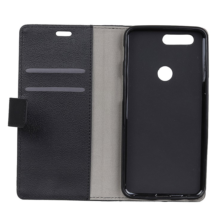 PU Leather Wallet Stand Flip Case for Huawei Honor View 20 - Black-3