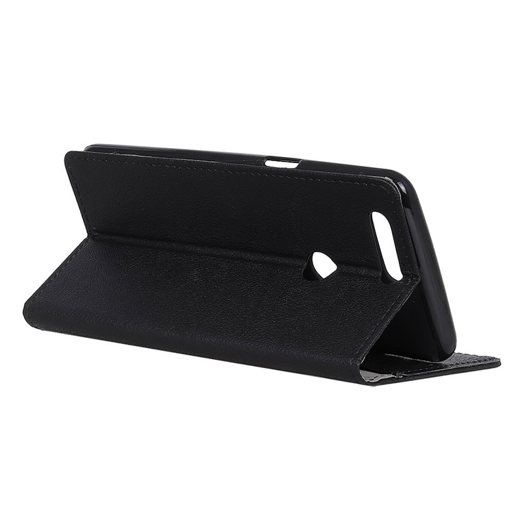 PU Leather Wallet Stand Flip Case for Huawei Honor View 20 - Black-4