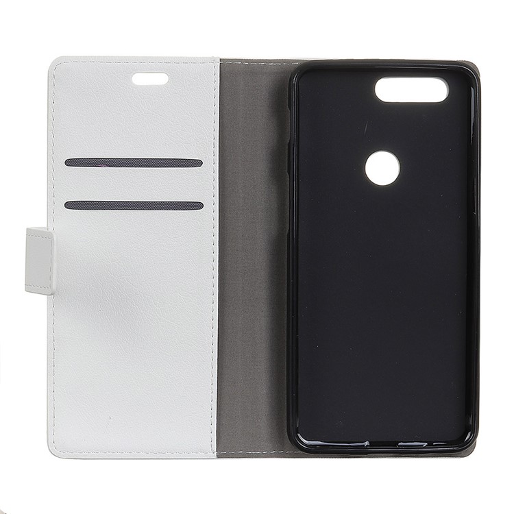 Carteira De Couro Do Plutônio Estande Capa Flip Para Huawei Honra Vista 20 - Branco-4