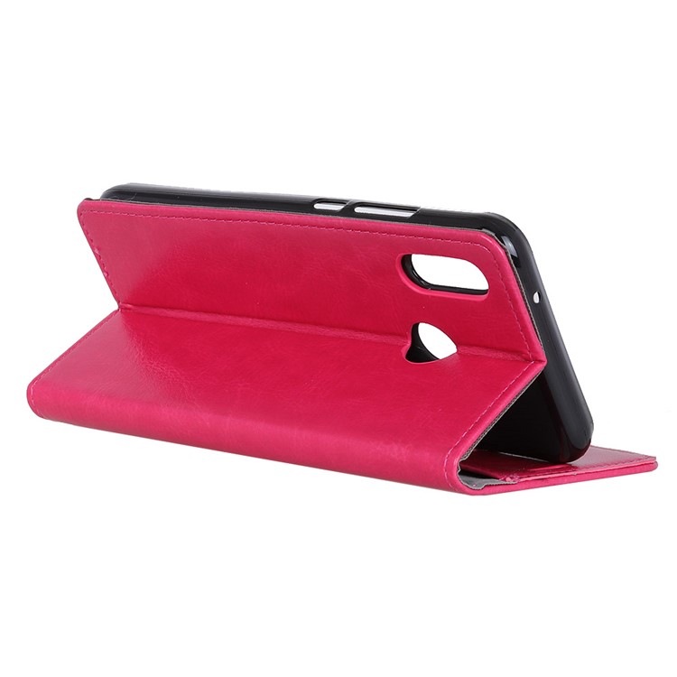 Crazy Horse Leather Wallet Phone Case for Huawei Y7 (2019) - Rose-6