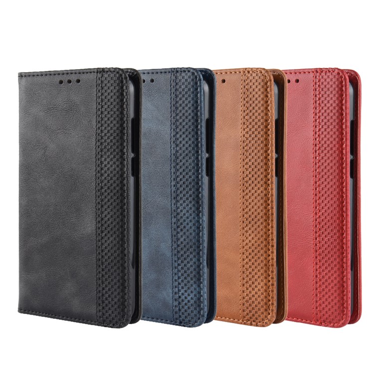 Vintage Style Leather Wallet Case for Huawei nova 4 - Black-12