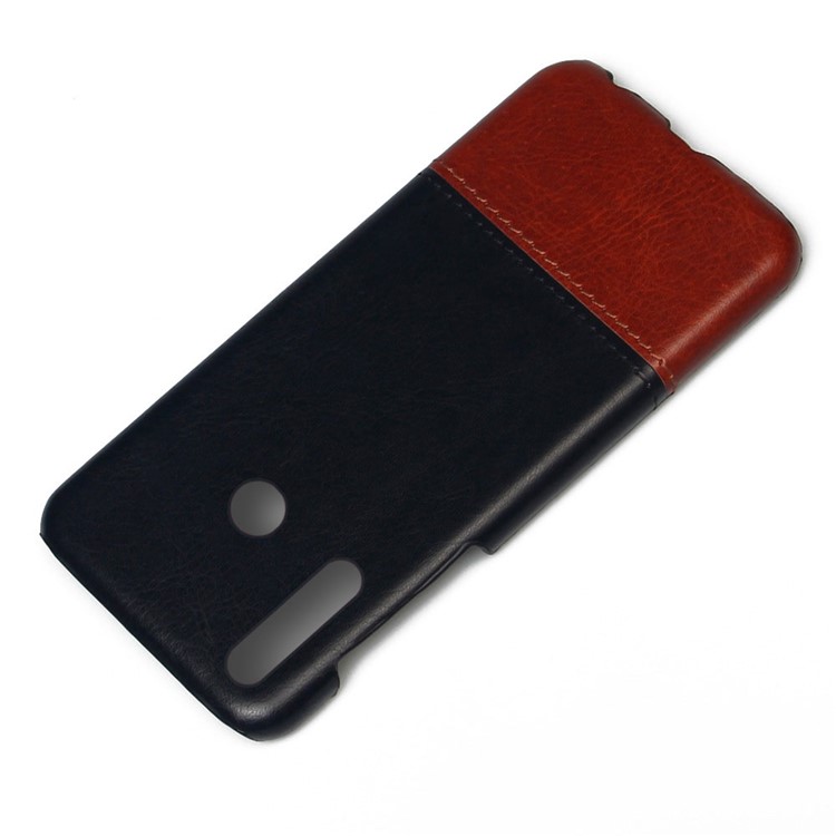 KSQ Bi-color Splicing PU Leather Coated PC Case Shell for Huawei nova 4-2