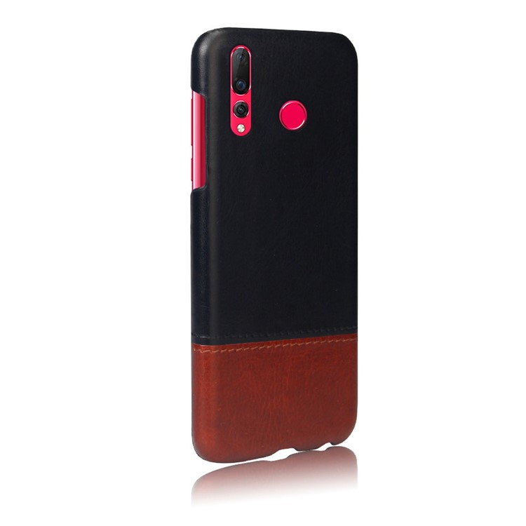 KSQ Bi-color Splicing PU Leather Coated PC Case Shell for Huawei nova 4-3